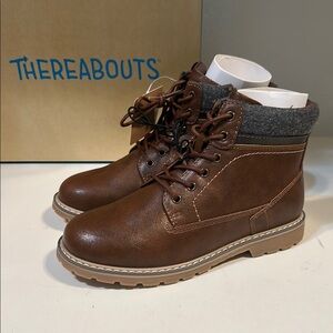 Thereabouts Little Boys Nolan Block Heel Lace Up Boots